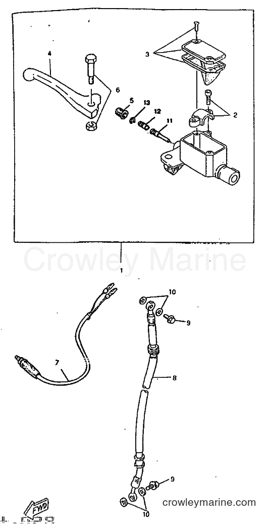 1998 Scooter CW50RSP - CW50RSP (4URD) [999] - FRONT MASTER CYLINDER