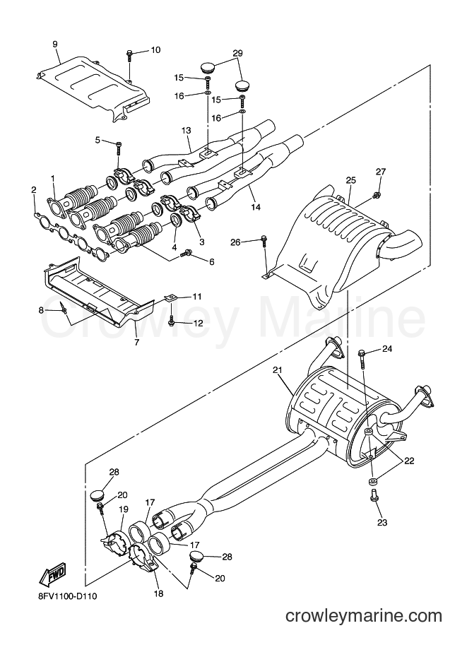 Yamaha Motors RX10 (8FV2) [010] - EXHAUST