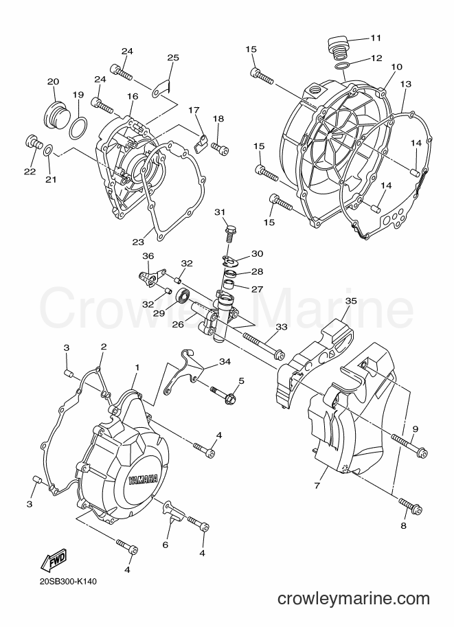 2016 Street Bike XJ6F - XJ6F (2SRC) [010] - CRANKCASE COVER 1
