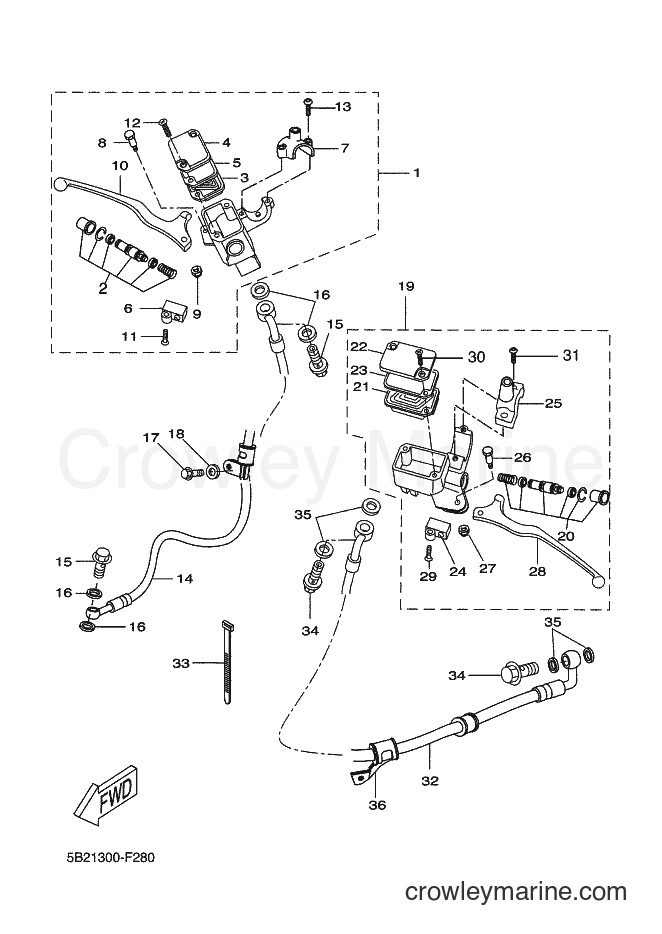 2007 Scooter VP250 - VP250 (5B21) [070] - M. CYLINDER FOR DISK BRAKE