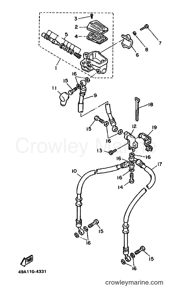 Yamaha Motors XJ600 (51J) [99A] - FRONT MASTER CYLINDER