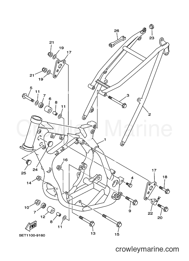 1999 Dirt Bike YZ125 - YZ125 (5ET2) [010] - FRAME