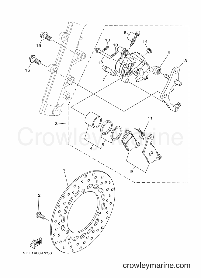 Yamaha Motors NMAX125 (2DS2) [010] - FRONT BRAKE CALIPER
