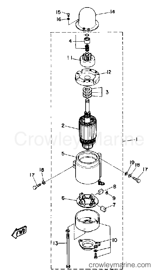 Yamaha Motors CV85ELD - STARTING MOTOR