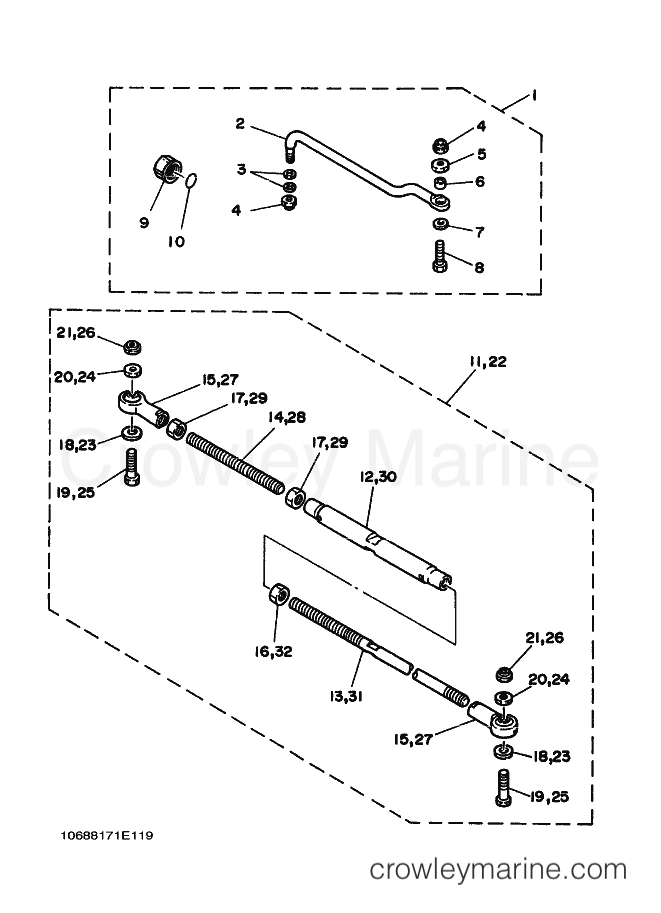 Yamaha Motors 85A (688) [030] - STEERING GUIDE ATTACHMENT