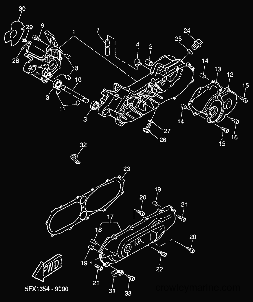 2000 Scooter CW50 - CW50 (5HG8) [010] - CRANKCASE