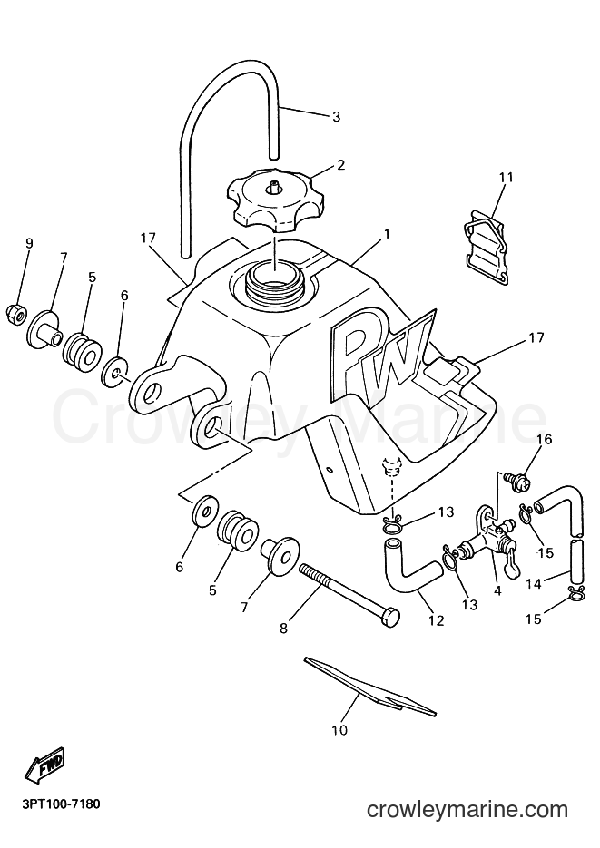 Yamaha Motors PW50 (3PTP) [080] - FUEL TANK