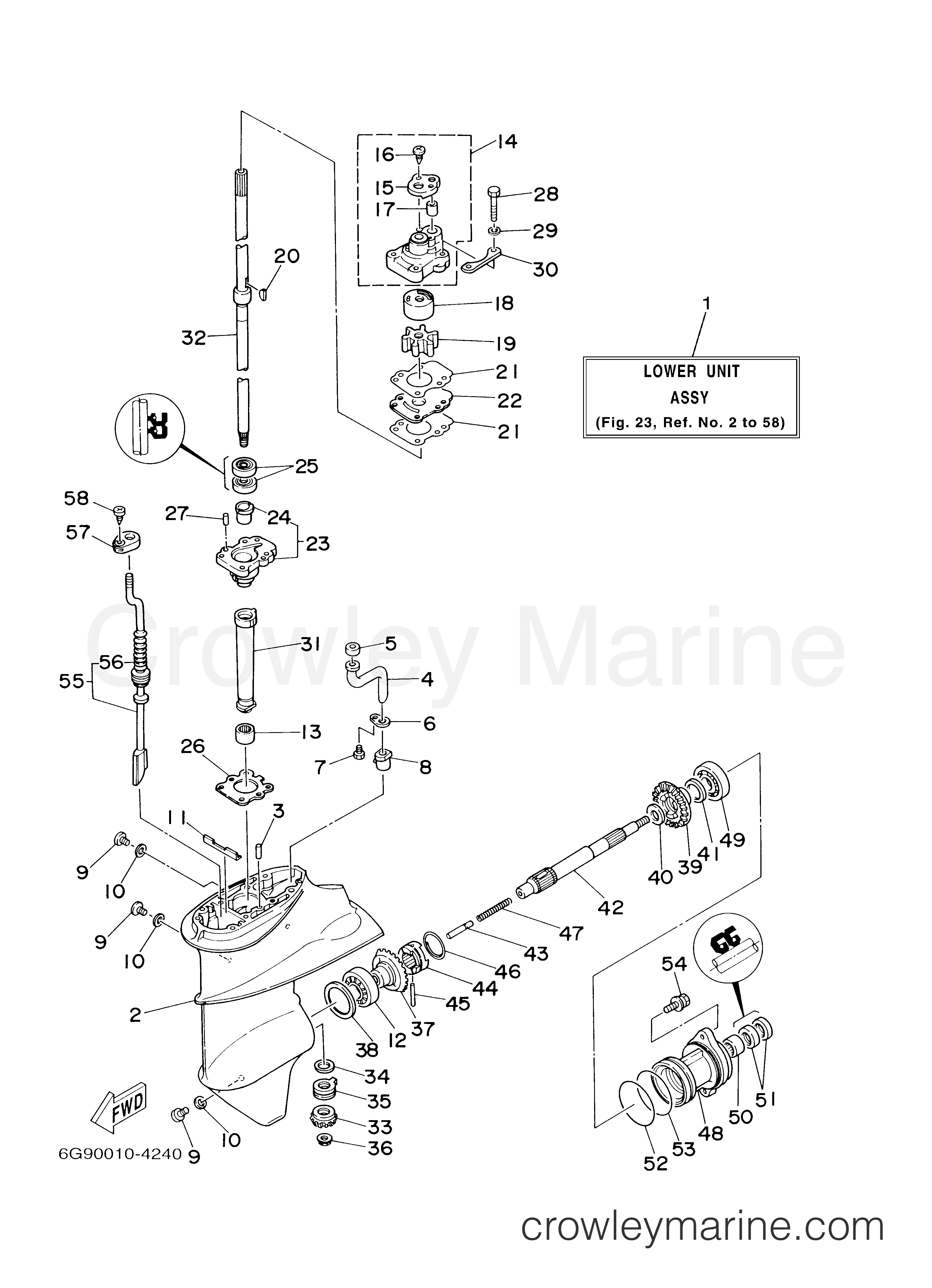 Yamaha Motors F9.9MLHX - LOWER CASING DRIVE 1