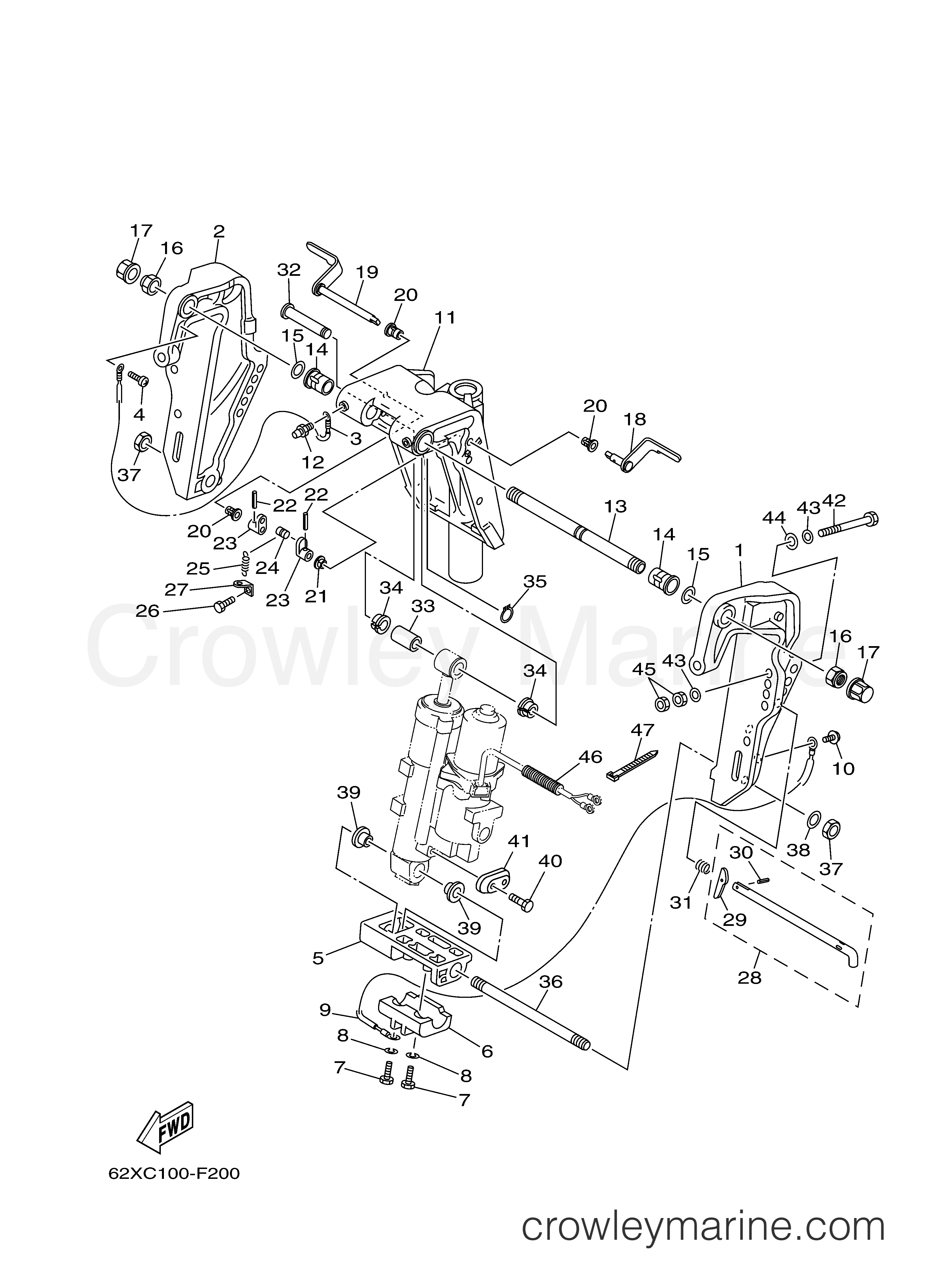 Yamaha Motors 50TLR - BRACKET 1