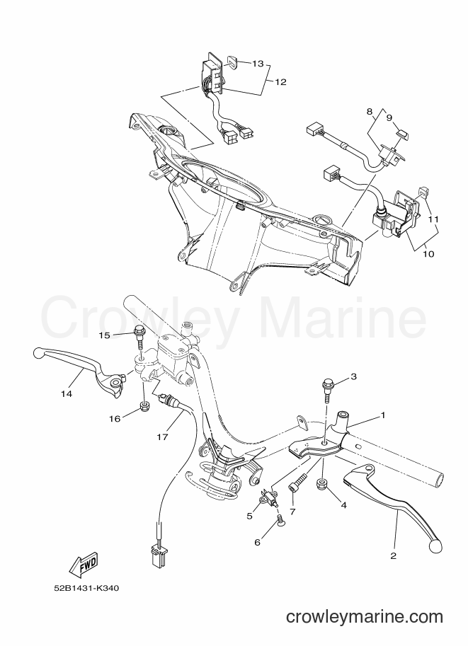 2012 Scooter XC115S - XC115S (52B5) [010] - SWITCH & LEVER FOR DISK BRAKE
