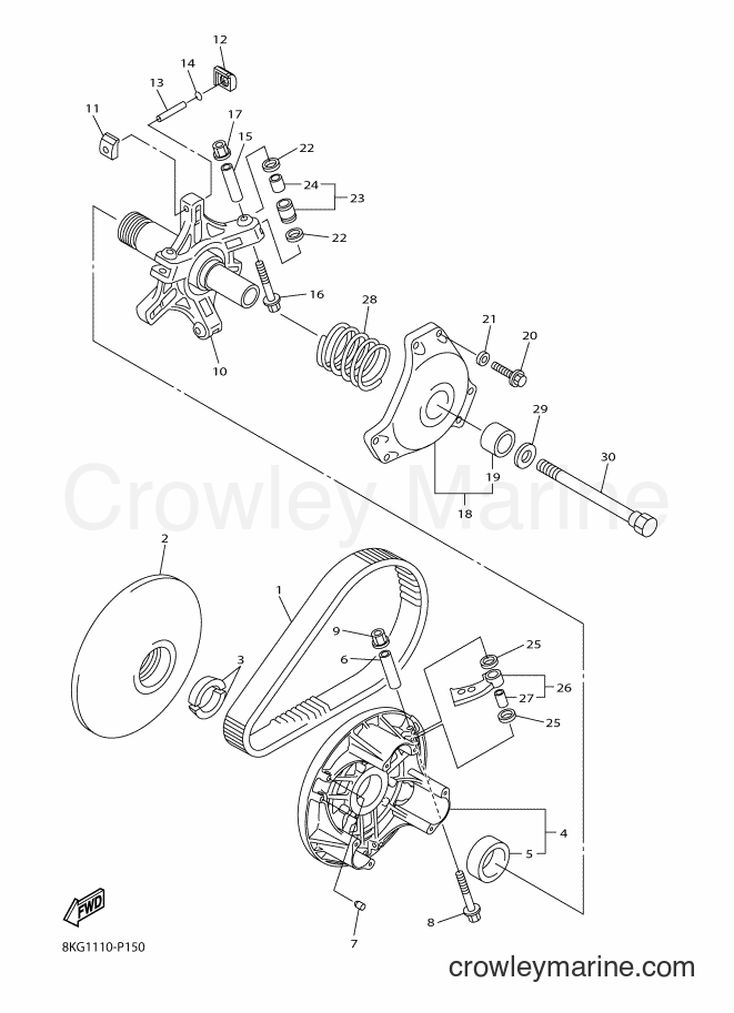 Yamaha Motors SRV10MS2 (8KT1) [010] - PRIMARY SHEAVE