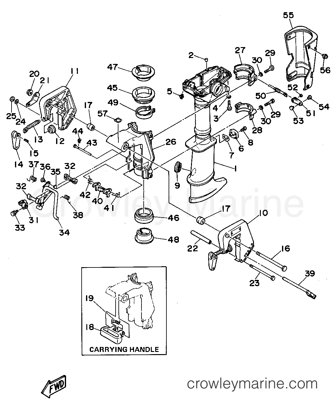 Yamaha Motors 3MLHT - UPPER CASING BRACKET