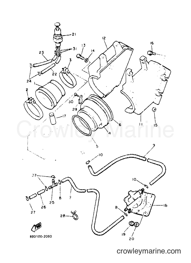 Yamaha Motors BR250T (89D1) [020] - INTAKE