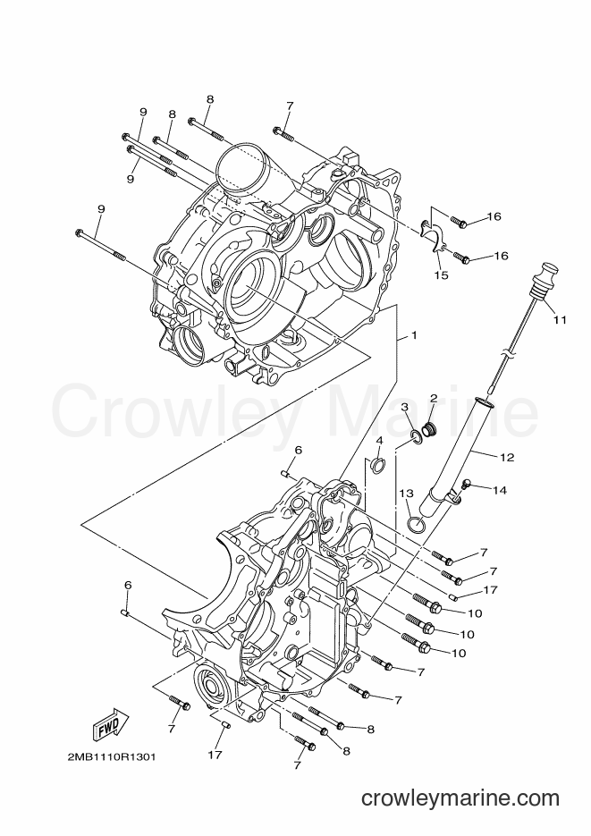 Yamaha Motors YXE700E (2MB3) [010] - CRANKCASE