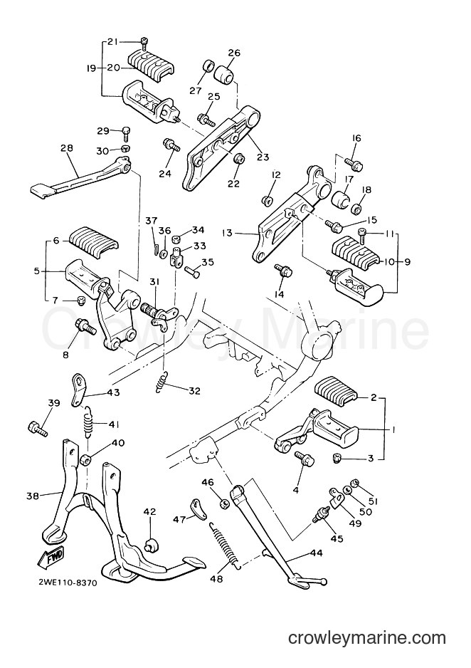 Yamaha Motors VMX12 (3JPF) [010] - STAND & FOOTREST
