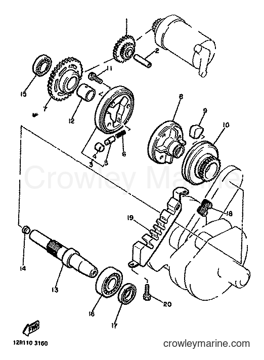 Yamaha Motors XS400 (12E) [999] - STARTER CLUTCH