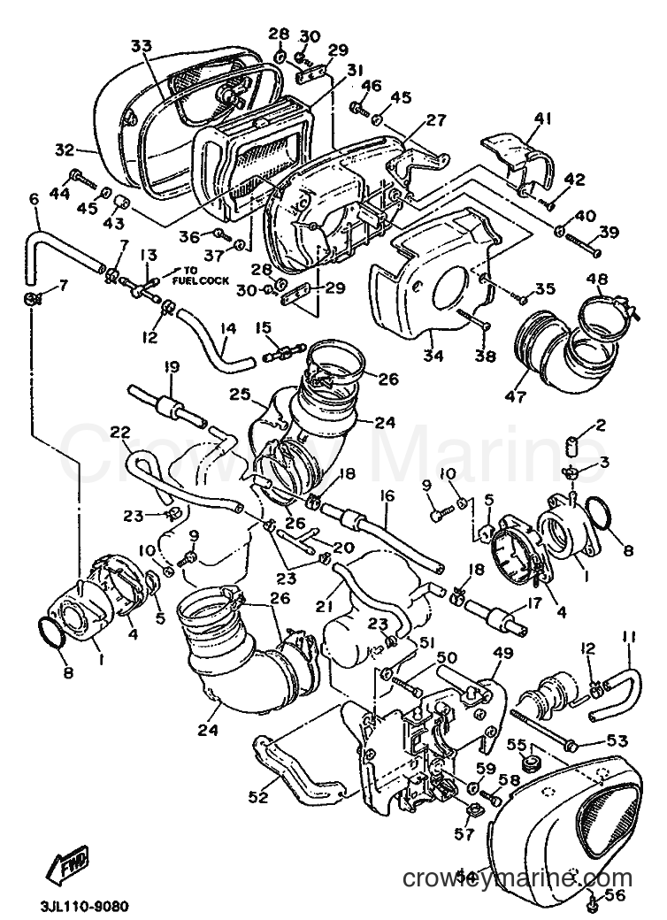 1997 Cruiser XV750 - XV750 (3JLU) [010] - INTAKE