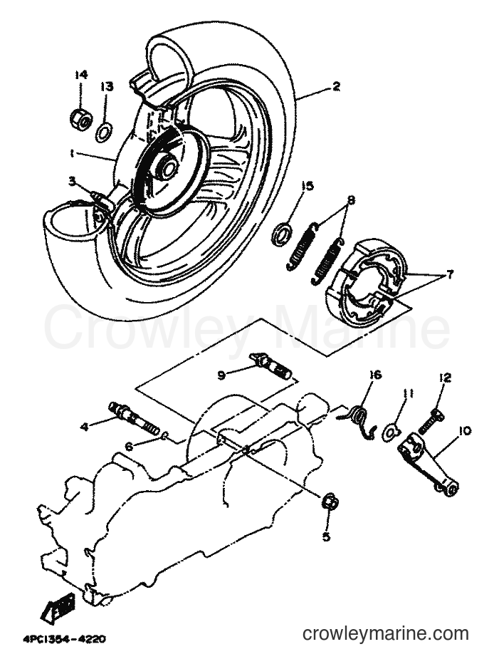 1994 Scooter YA50R - YA50R (4PC1) [999] - REAR WHEEL