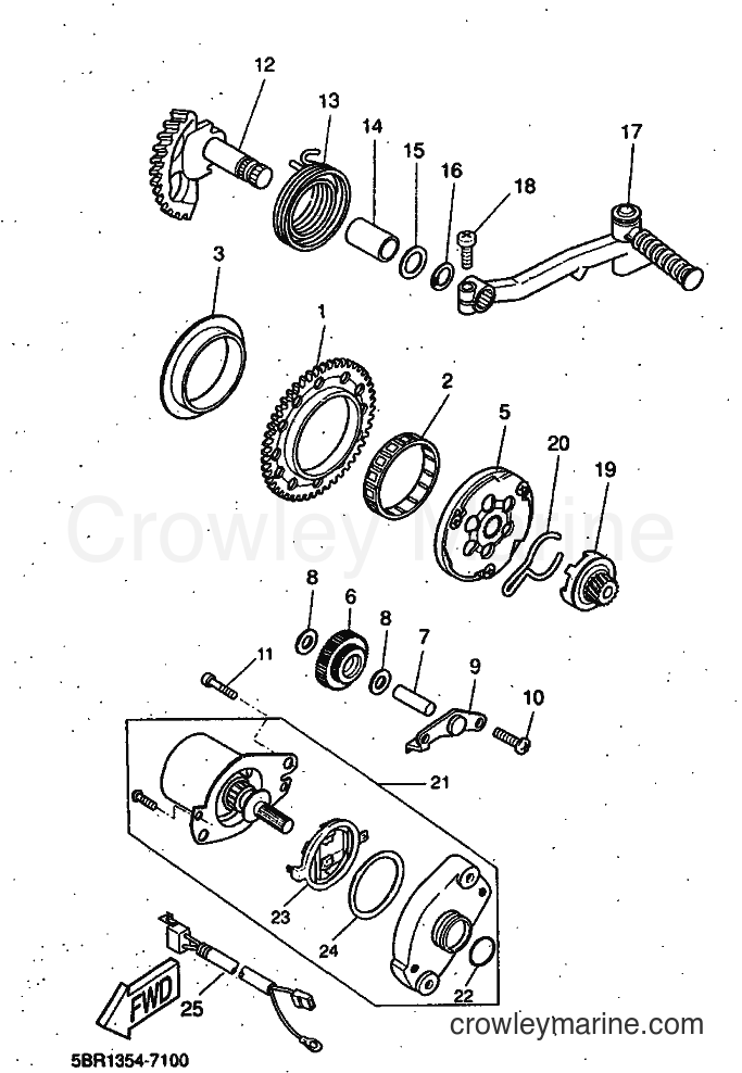 1998 Scooter YQ50 - YQ50 (5DP2) [999] - STARTER