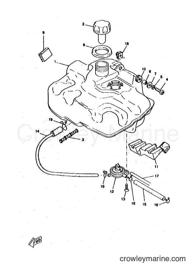 1997 Scooter CW50RS - CW50RS (4VB4) [010] - FUEL TANK