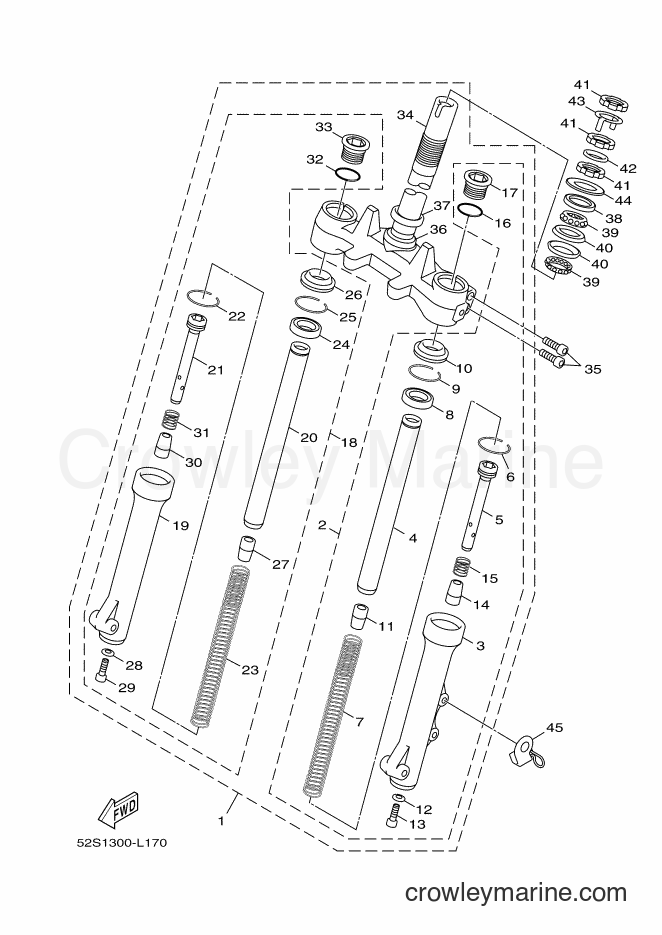 Yamaha Motors HW125 (53B2) [010] - FRONT FORK
