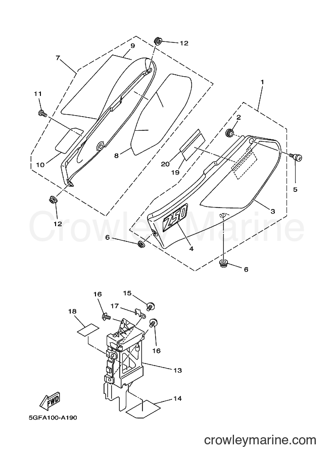 2002 Dirt Bike TT-R250 - TT-R250 (5GFC) [010] - SIDE COVER