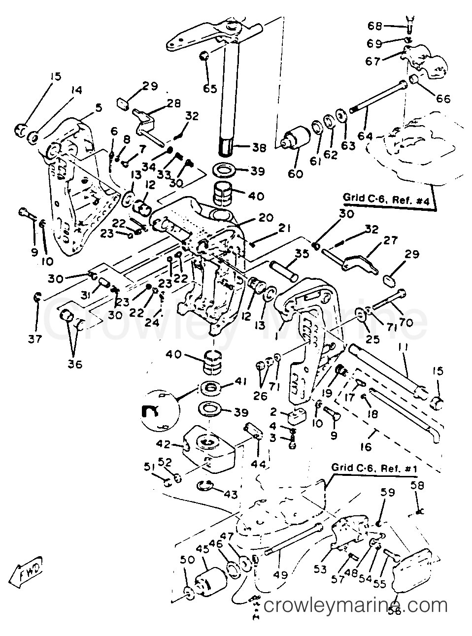 Yamaha Motors 175ETXK - BRACKET 1