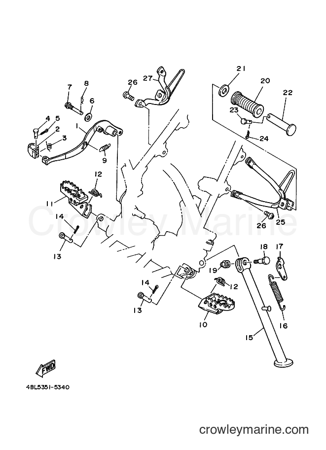 Yamaha Motors DT125R (3RM8) [030] - STAND & FOOTREST