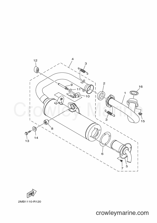 Yamaha Motors YXE700E (2MBD) [010] - EXHAUST