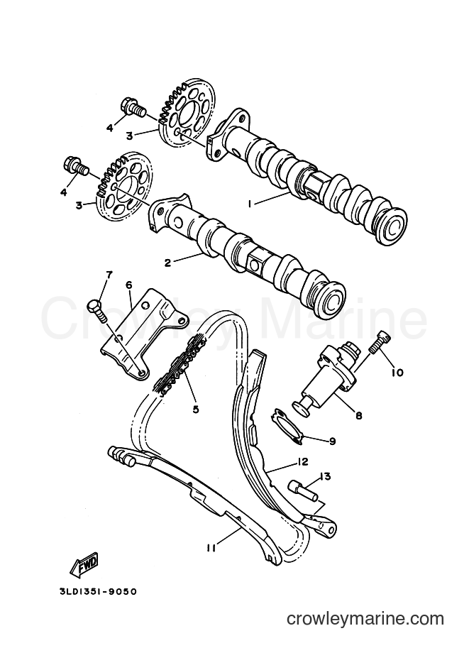 Yamaha Motors XTZ750 (3TD4) [999] - CAMSHAFT & CHAIN