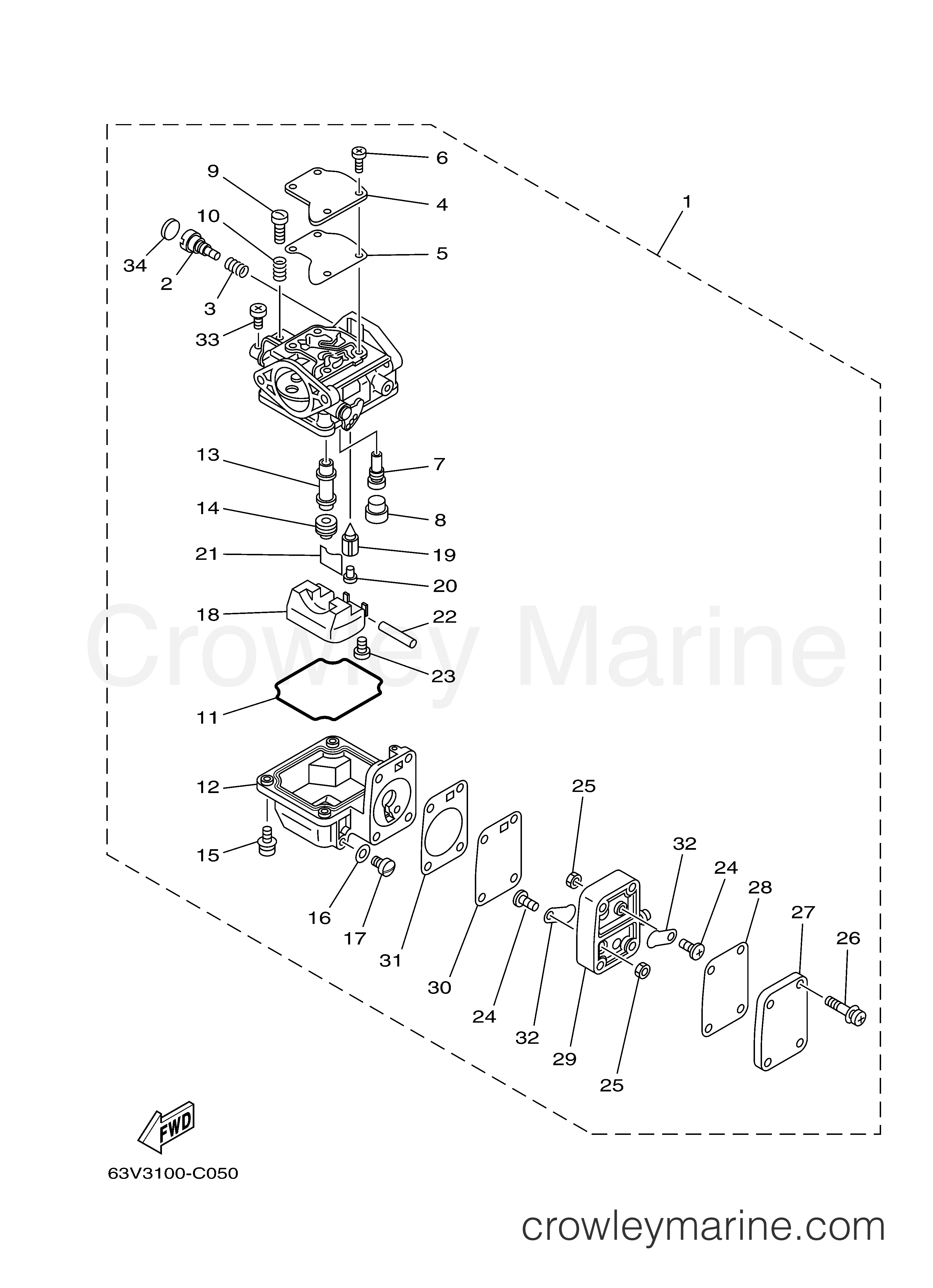 Yamaha Motors 15MSH - CARBURETOR