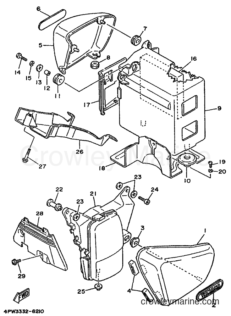 1996 Cruiser XV750 - XV750 (4PW3) [999] - SIDE COVER