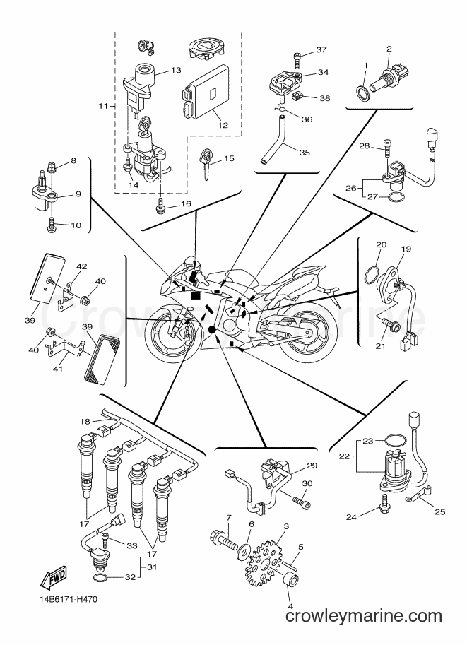 2009 Sport Bike YZF-R1 - YZF-R1 (14B9) [010] - ELECTRICAL 1