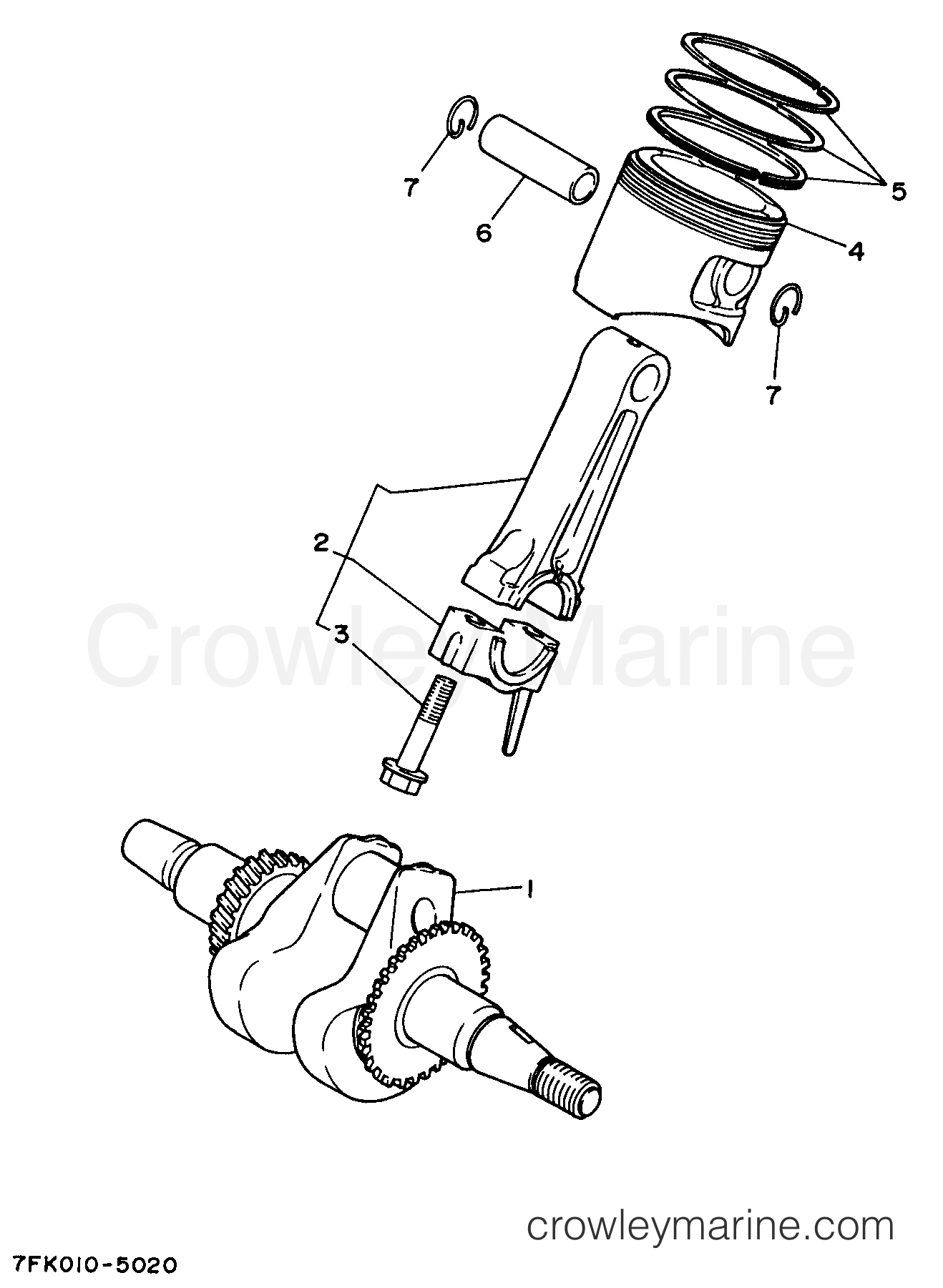 Yamaha Motors EF1000AX - CRANKSHAFT PISTON