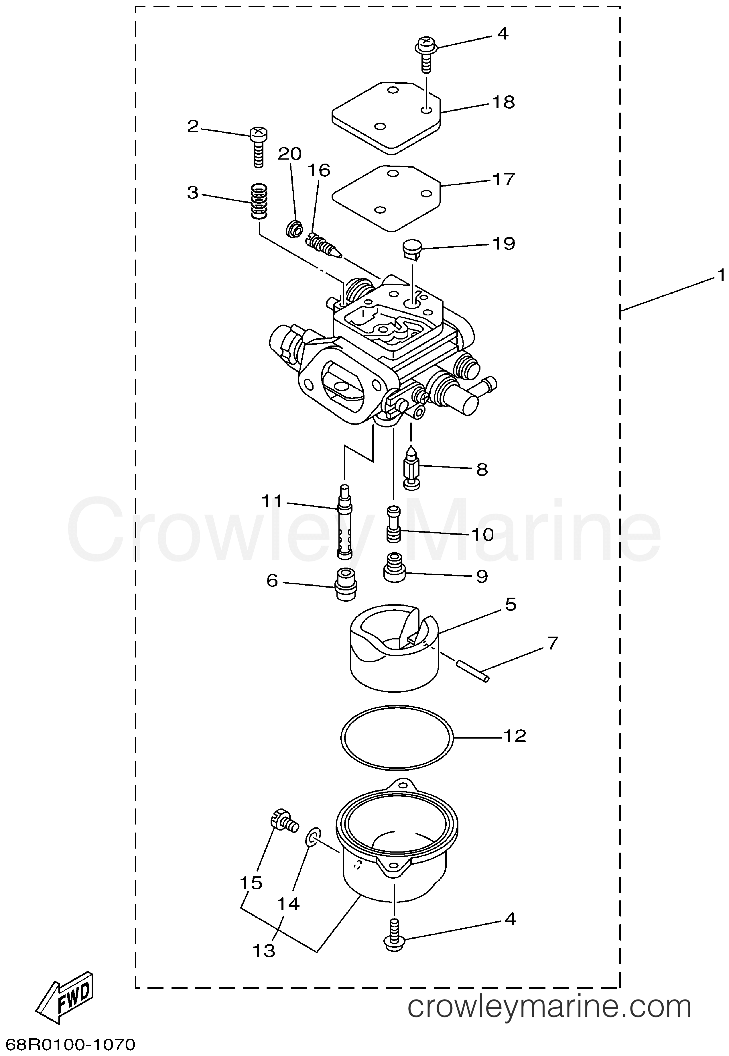 Yamaha Motors T8PLRA - CARBURETOR