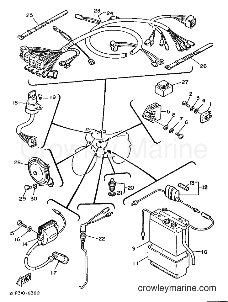 1986 Street Bike RD50M - RD50M (2FR) [999] - ELECTRICAL 1