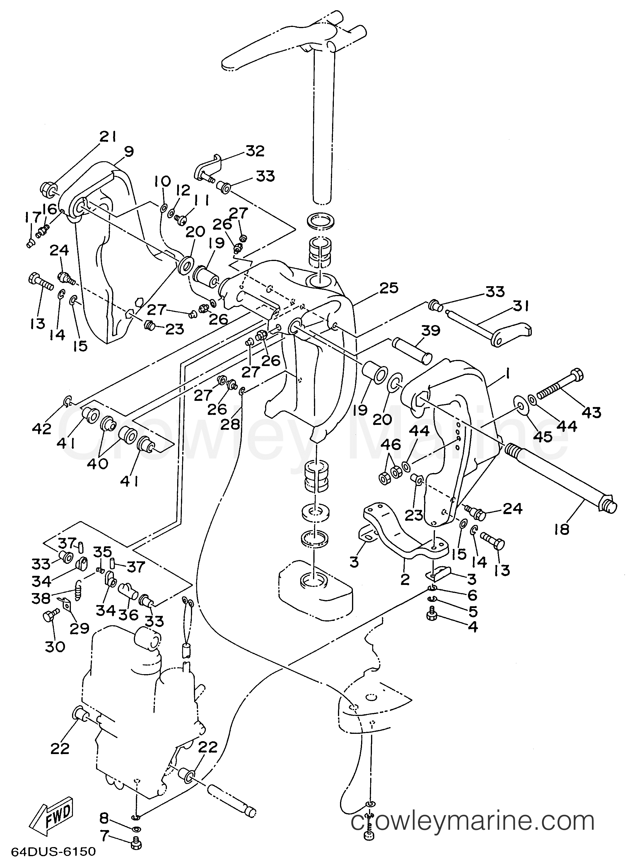 Yamaha Motors 225TLRU - BRACKET 1