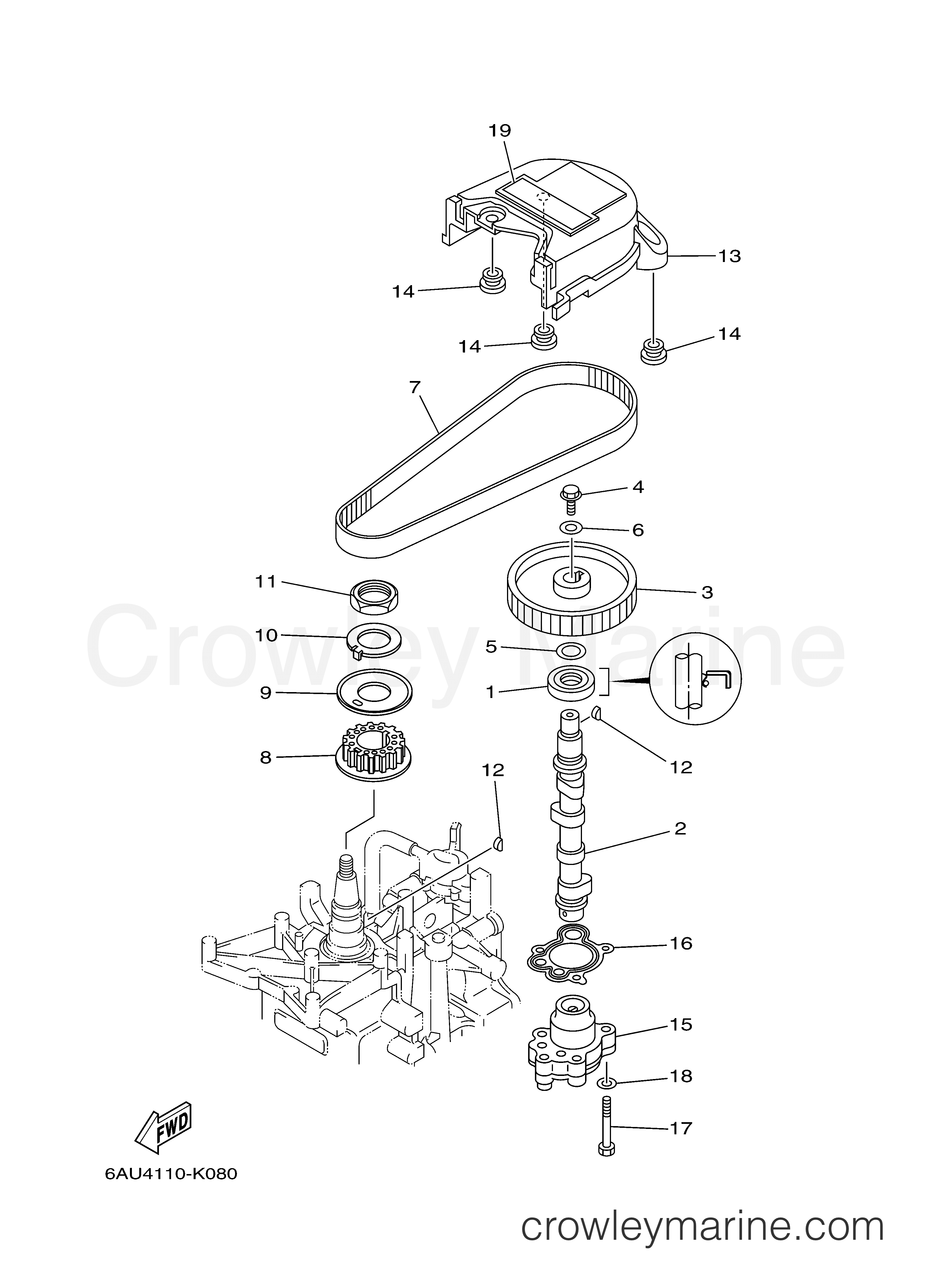 Yamaha Motors F8LMHA - OIL PUMP