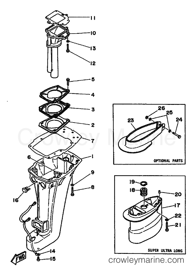 Yamaha Motors 9.9D (6E7) [999] - UPPER CASING