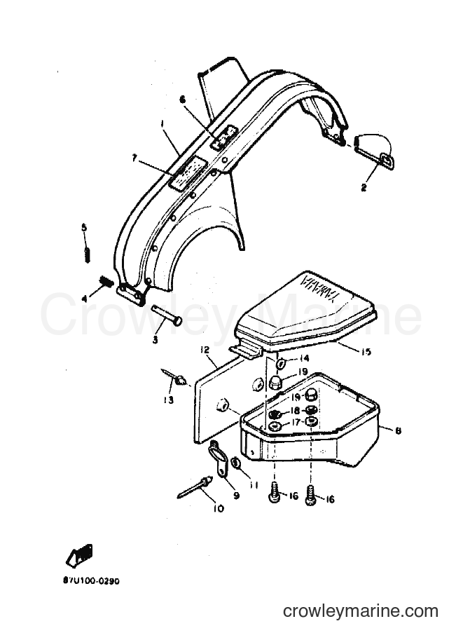 1991 Snowmobile SR540 - SR540 (88U1) [010] - GUARD & LUGGAGE BOX