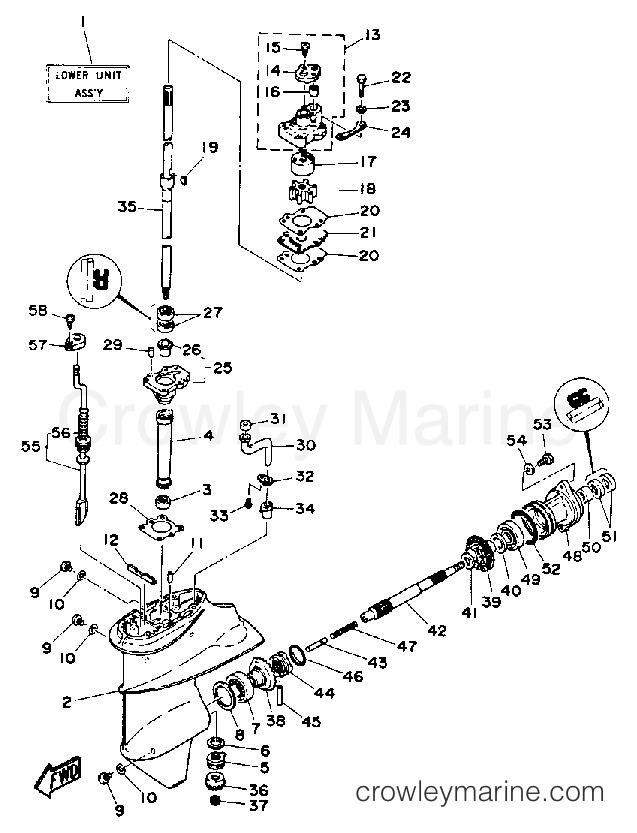 Yamaha Motors 9.9ESHP - LOWER DRIVE 1