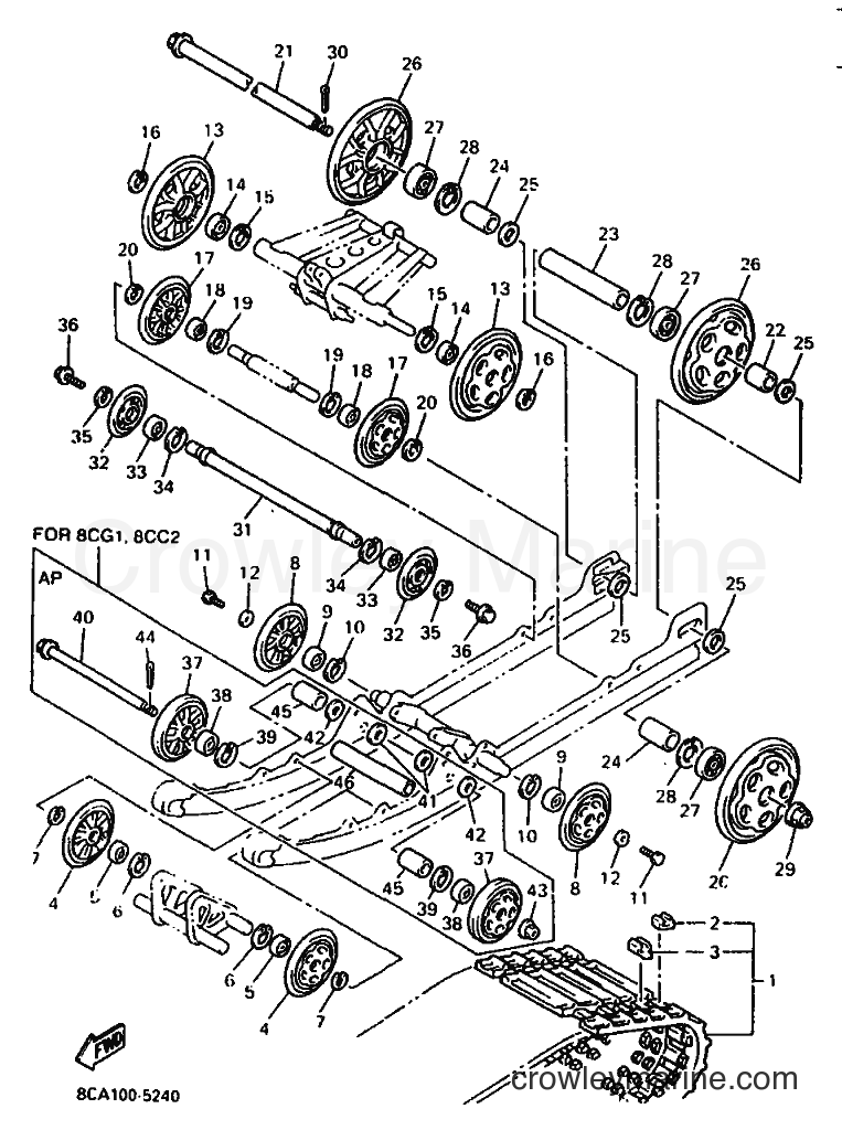 Yamaha Motors VX600E (8CF2) [020] - TRACK SUSPENSION 1