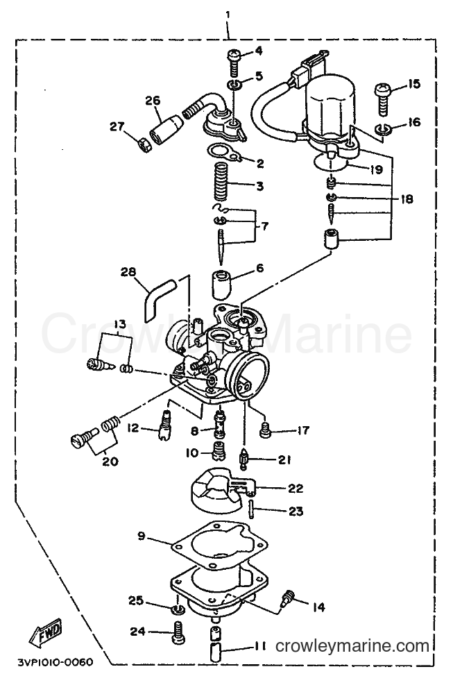 1993 Scooter YE50 - YE50 (4FX1) [999] - CARBURETOR