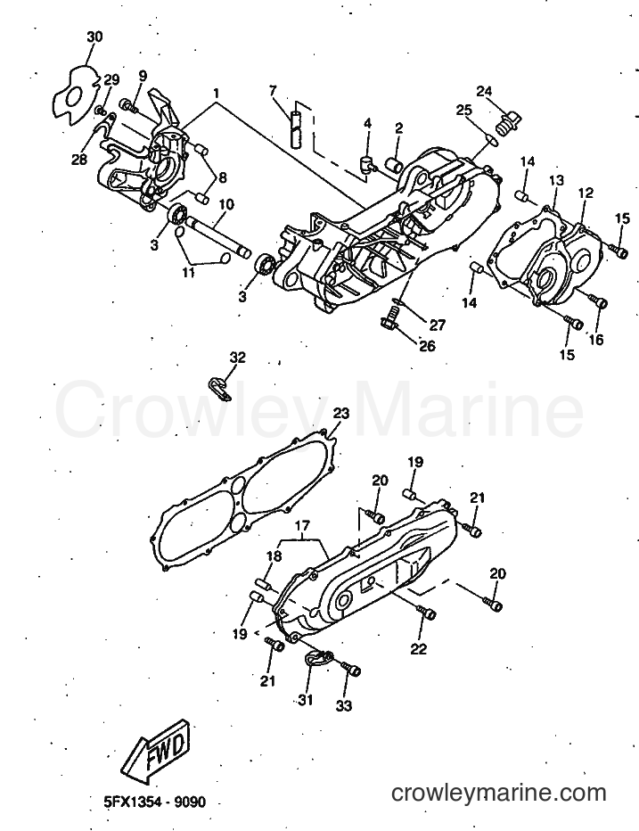 1999 Scooter CW50 - CW50 (5HG1) [010] - CRANKCASE