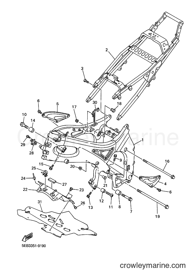 FRAME - 2001 Sport Bike YZF-R6 (YZF-R6 (5MT1) [010]) - Yamaha