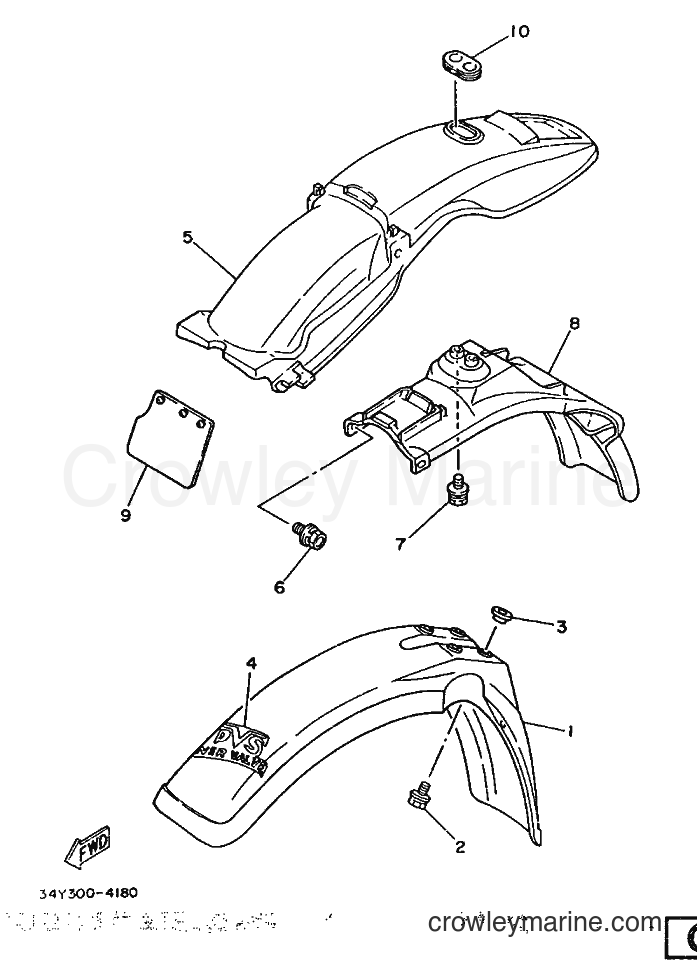 1987 Dirt Bike DT125LC - DT125LC (1HR) [999] - FENDER