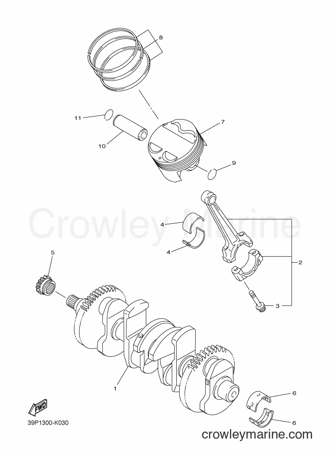 2012 Street Bike FZ8-SA - FZ8-SA (1BD2) [050] - CRANKSHAFT & PISTON