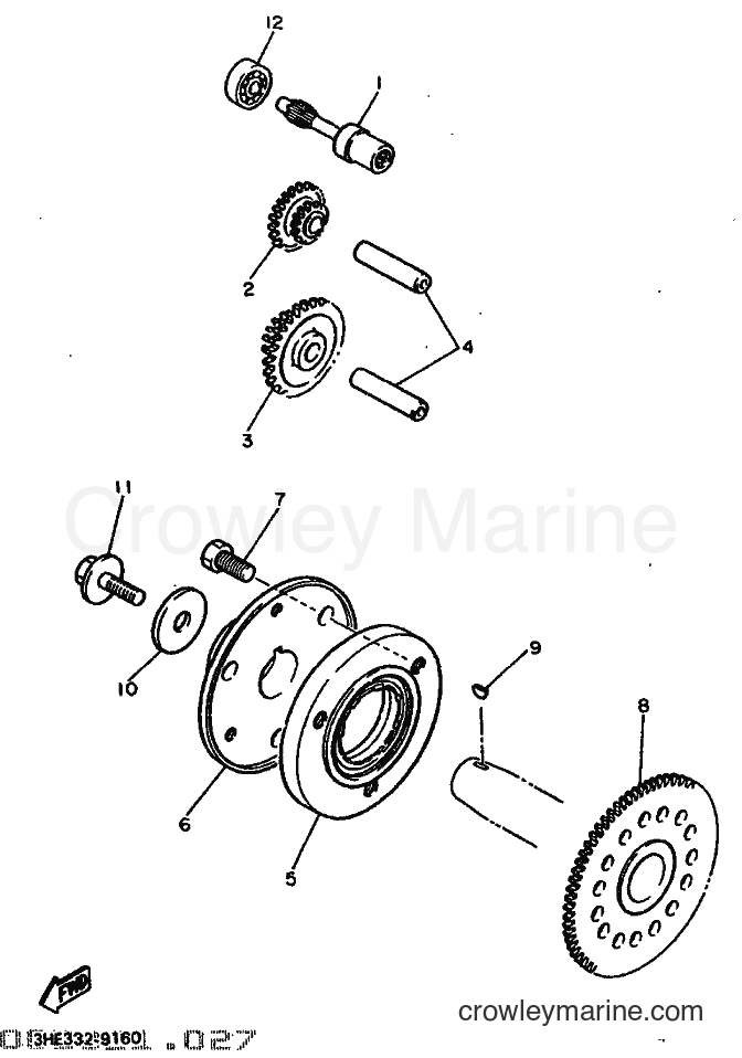 1998 Scooter YH50 - YH50 (5EU6) [010] - STARTER CLUTCH