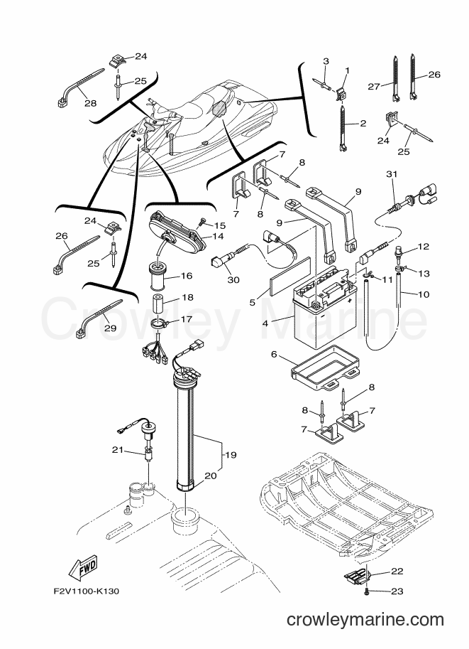 Yamaha Motors VX700-K (F2V1) [010] - ELECTRICAL 2