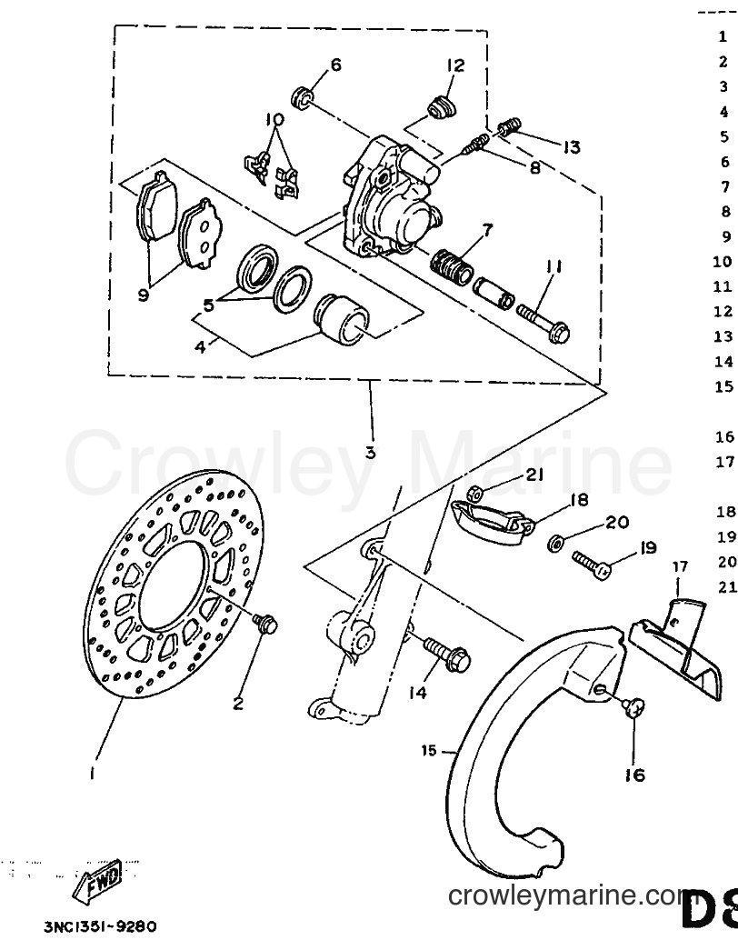 1990 Dirt Bike DT125R - DT125R (3NC2) [999] - FRONT BRAKE
